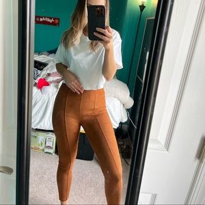 Lightly worn faux suede leggings.